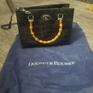 Dooney & Bourke bag with strap and bamboo handles
